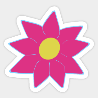 Pink clematis flower Sticker